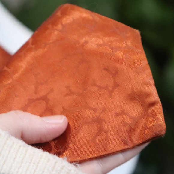 Vintage Mid-Century Men's Silk Art Deco Feather Print Silk Tie - Picture 7 of 7